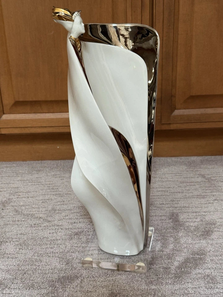 GALOS FUEGO SPANISH PORCELAIN ART DECO STYLE WOMAN FIGURINE 18"