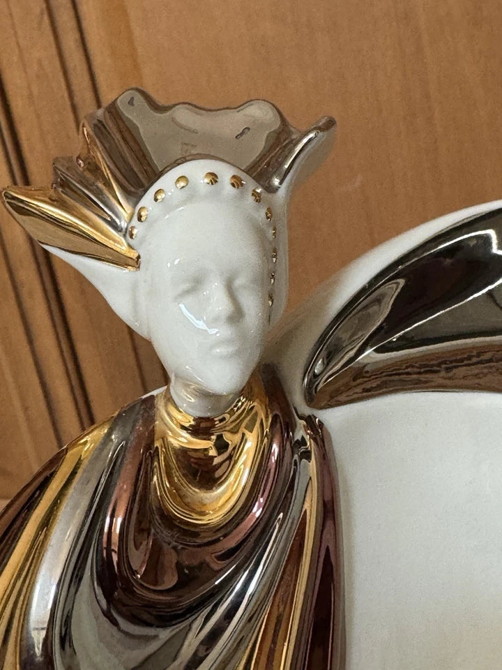 GALOS FUEGO SPANISH PORCELAIN ART DECO STYLE WOMAN FIGURINE 18"